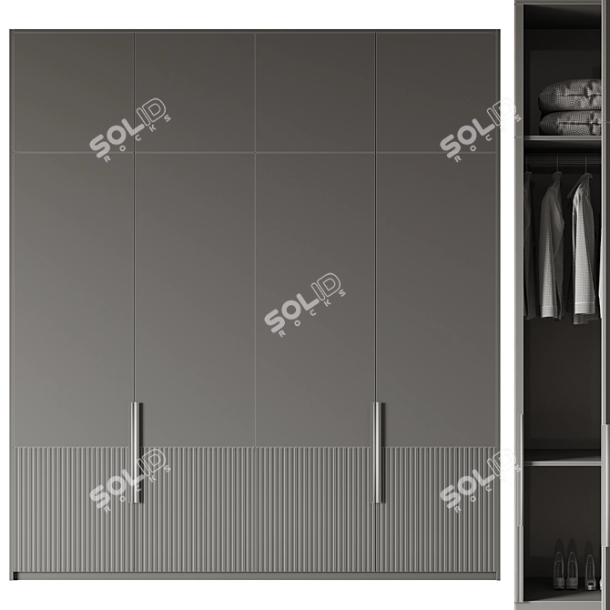 Spacious Wardrobe №17 3D model image 6