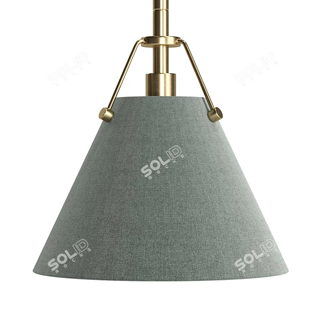 Modern Cone Pendant Light Fixture 3D model image 4