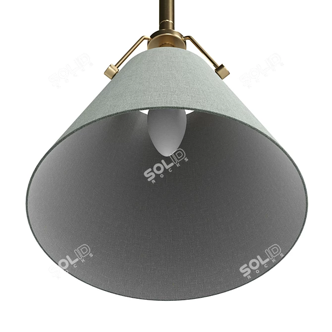 Modern Cone Pendant Light Fixture 3D model image 5