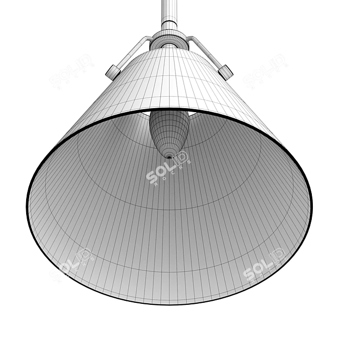 Modern Cone Pendant Light Fixture 3D model image 6