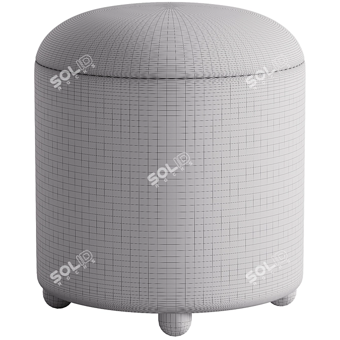 Customizable Marly Ottoman ModelRenderer 3D model image 3