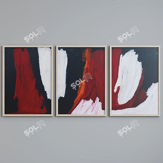 Abstract Frame Set with Multiple Finishes 3D model image 3