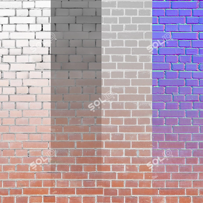 Seamless Brick Texture Pack 3D model image 2