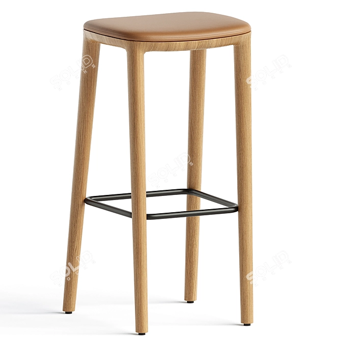 Sleek and Stylish NEVA Bar Stool 3D model image 1