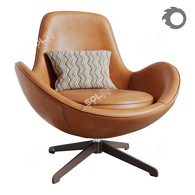 Elegant Salamanka Chair MeshSmooth Texture 3D model image 1