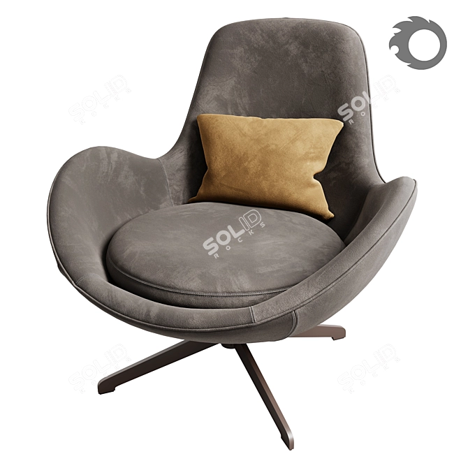 Elegant Salamanka Chair MeshSmooth Texture 3D model image 3