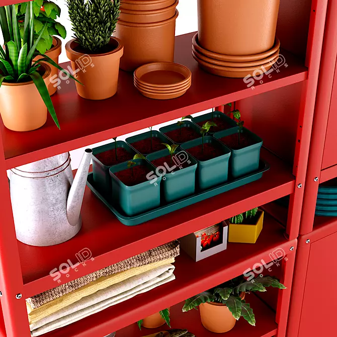 Outdoor Storage Solution with Cabinets 3D model image 6