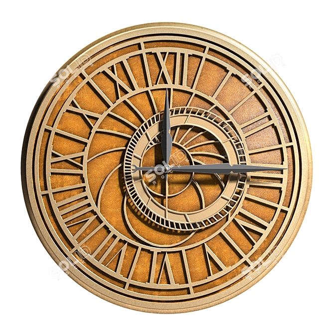 Harry Potter Hogwarts Clock Replica 3D model image 1