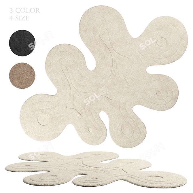 Soothing Dune Rug Collection 3D model image 1