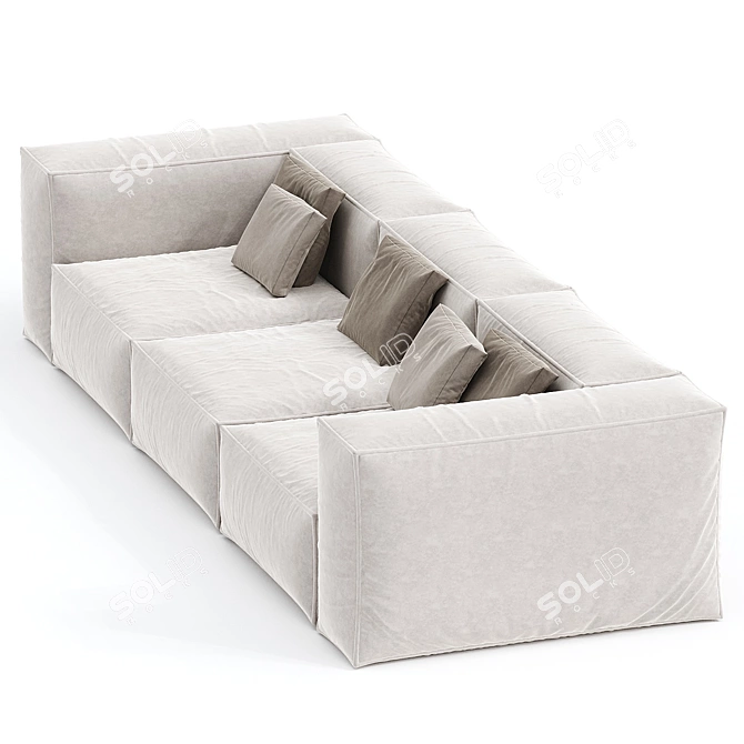 Modern Heureux Corner Sofa 3D model image 3