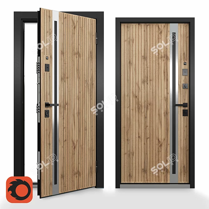 Ultimatum M Steel Door Customization 3D model image 1
