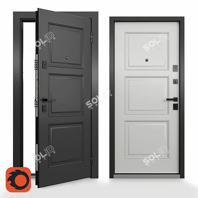 Ultimatum M Steel Entry Door 3D model image 1