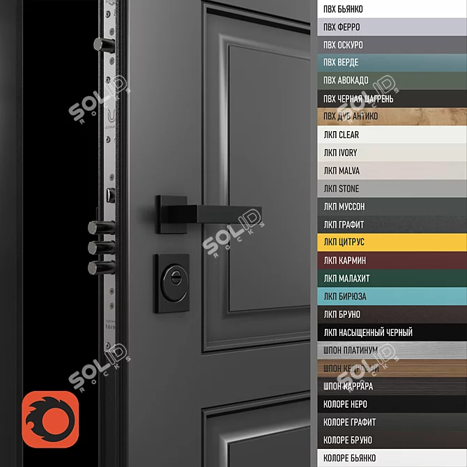 Ultimatum M Steel Entry Door 3D model image 2