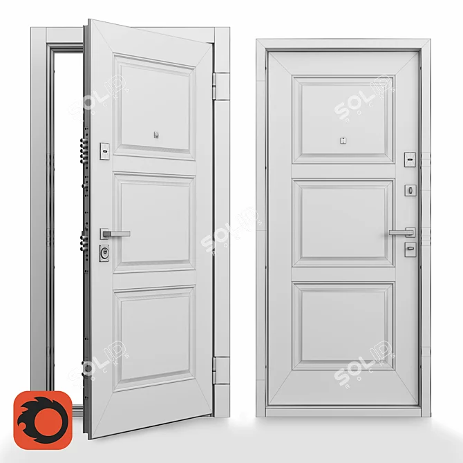 Ultimatum M Steel Entry Door 3D model image 3