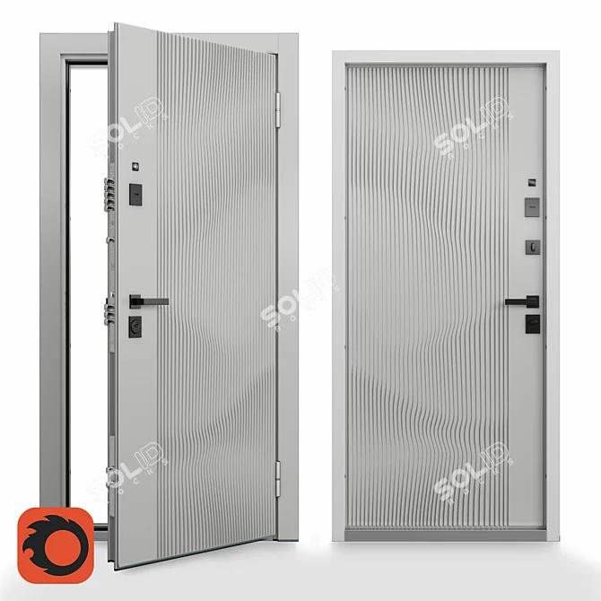 Ultimatum M Steel Door Design 3D model image 1