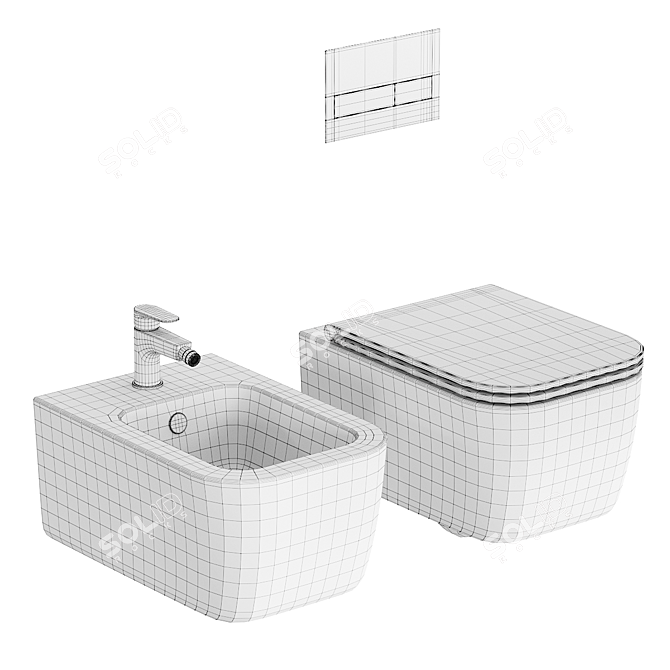 Modern GSG Brio Wall Fixture 3D model image 5