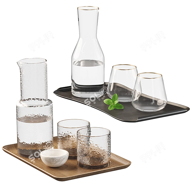 Zara Home Decorative Glassware Set 3D model image 1