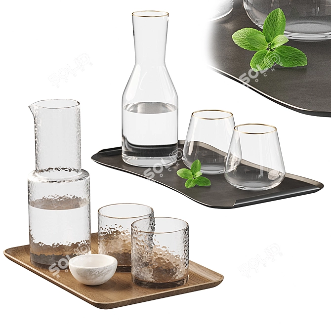 Zara Home Decorative Glassware Set 3D model image 2