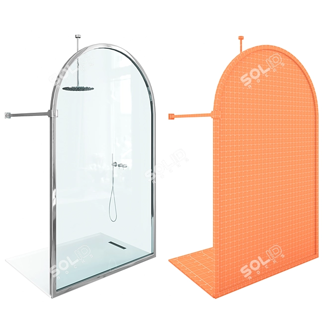 Stylish Radaway Shower Enclosures 3D model image 3