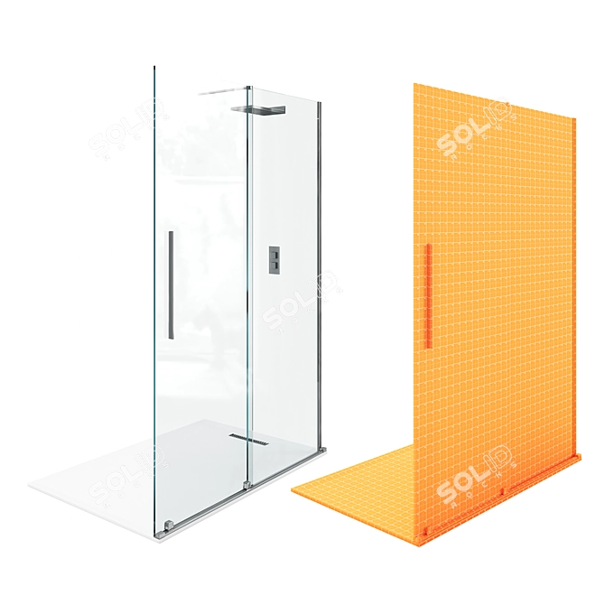 Stylish Radaway Shower Enclosures 3D model image 4