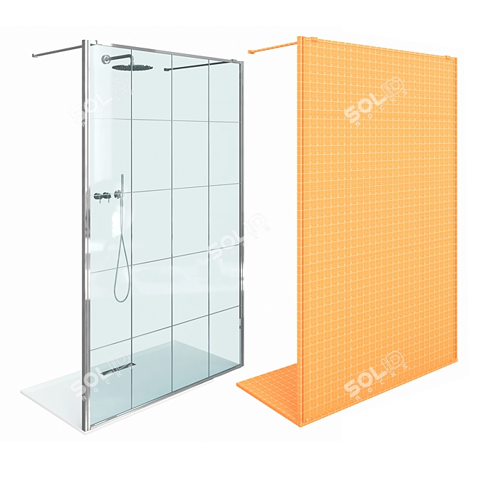 Stylish Radaway Shower Enclosures 3D model image 5