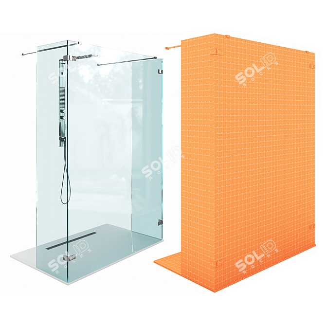 Stylish Radaway Shower Enclosures 3D model image 7