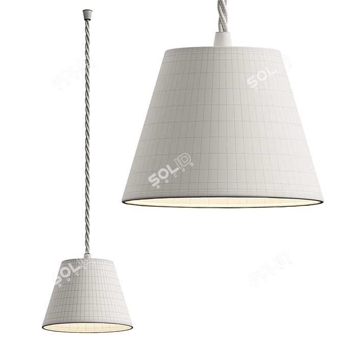 Detailed 3D Jet Stripes Pendant 3D model image 2