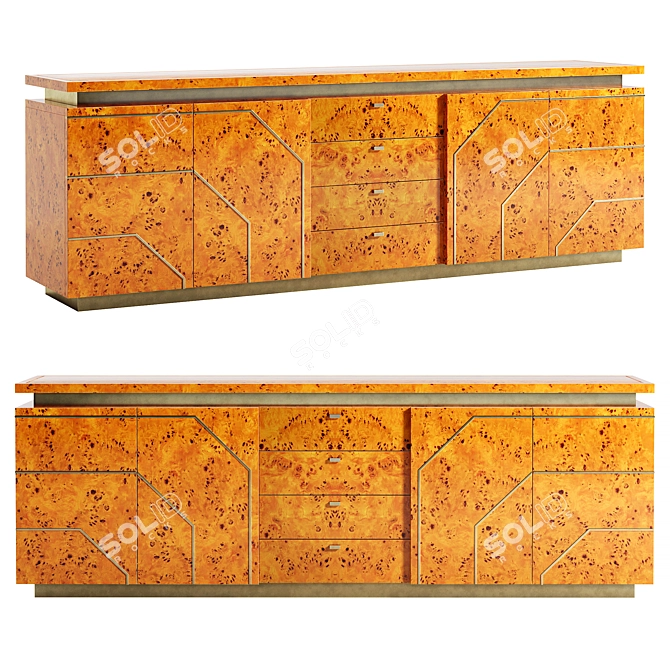 Vintage Margot Sideboard 3D Model 3D model image 1