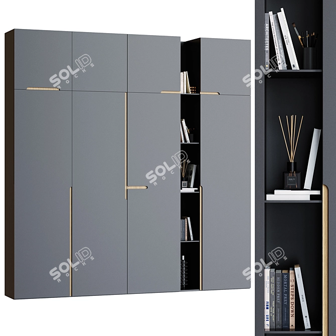 Аrtisan-Style Wardrobe Set 3D model image 1