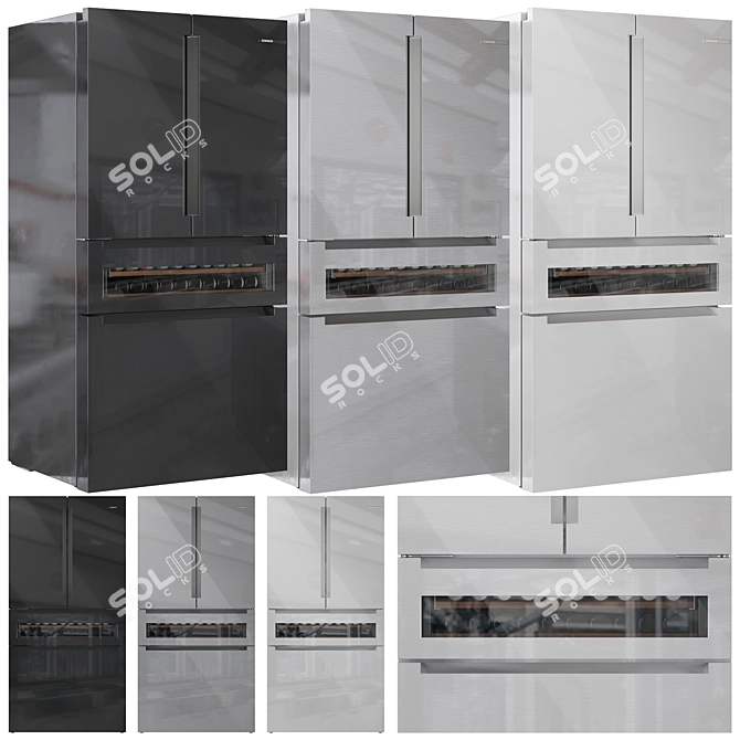 Bosch Refrigerator Collection Set 3D model image 2