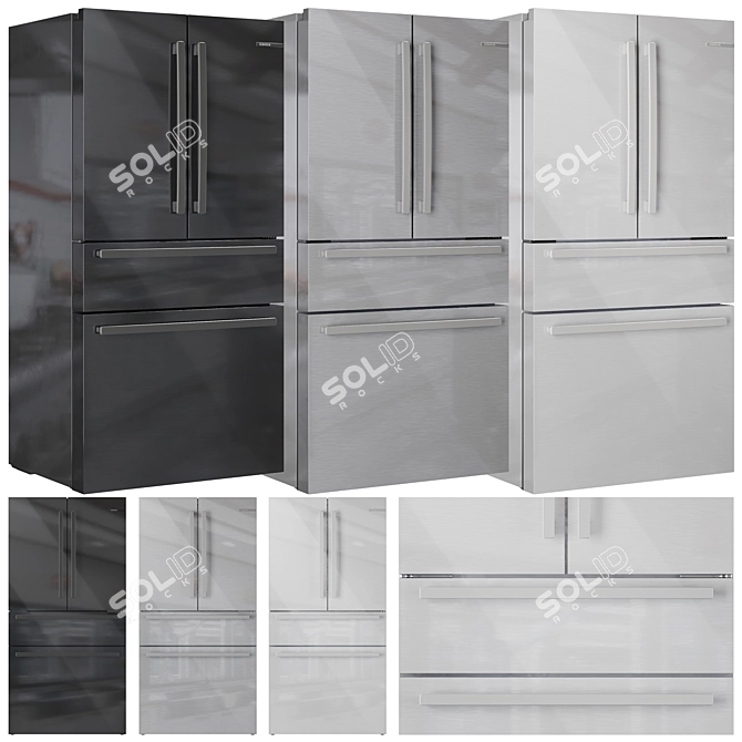 Bosch Refrigerator Collection Set 3D model image 4