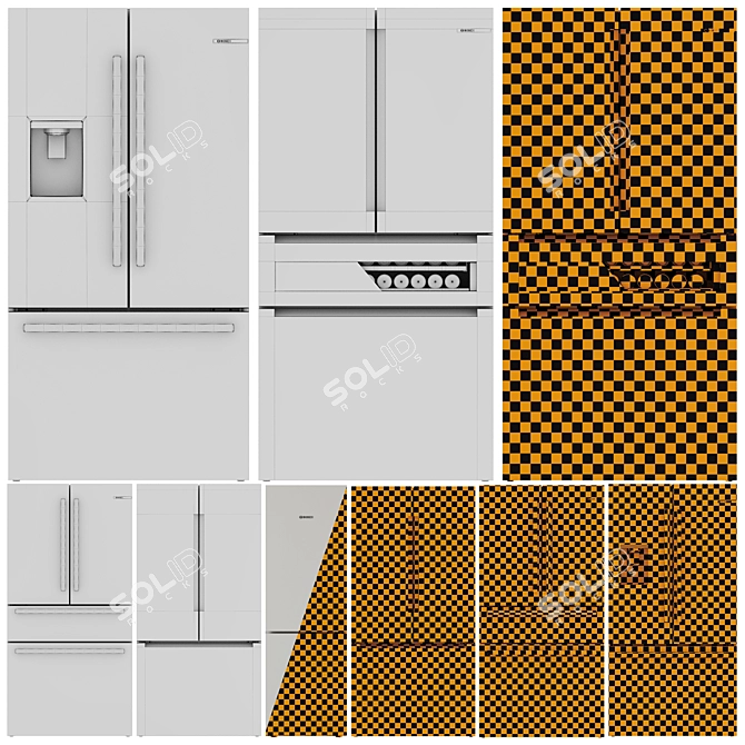 Bosch Refrigerator Collection Set 3D model image 8