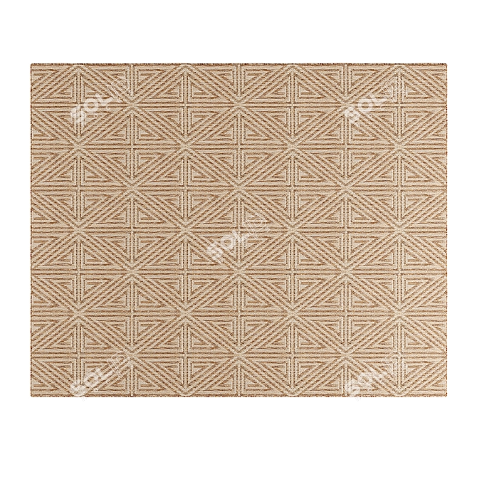 Elegant Kite Trellis Area Rug 3D model image 3