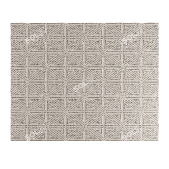 Elegant Kite Trellis Area Rug 3D model image 5