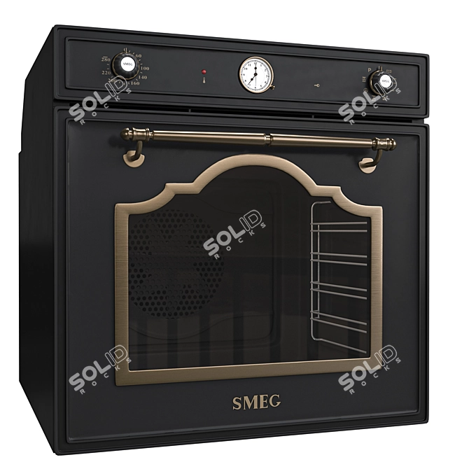 Sleek Smeg Cortina Appliance Set 3D model image 5