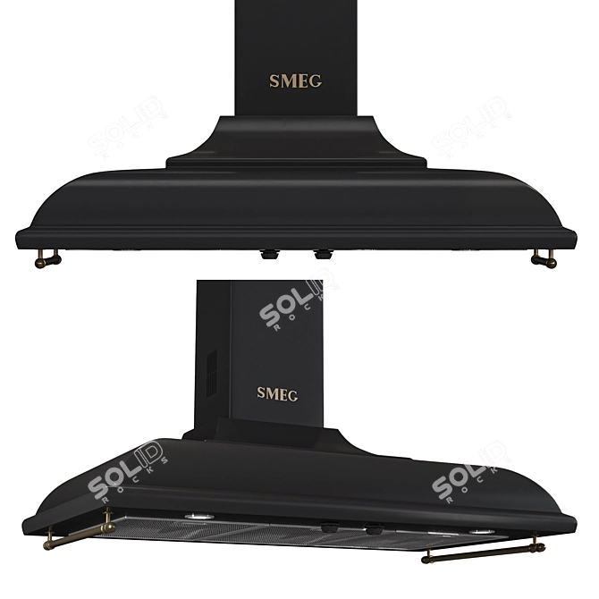 Sleek Smeg Cortina Appliance Set 3D model image 6