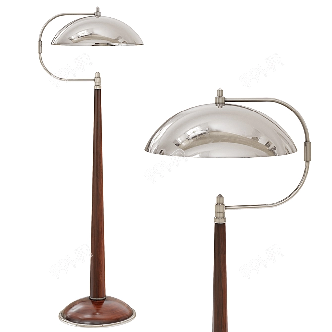 Cherrywood Hepburn Floor Lamp 3D model image 1