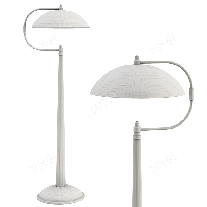 Cherrywood Hepburn Floor Lamp 3D model image 2