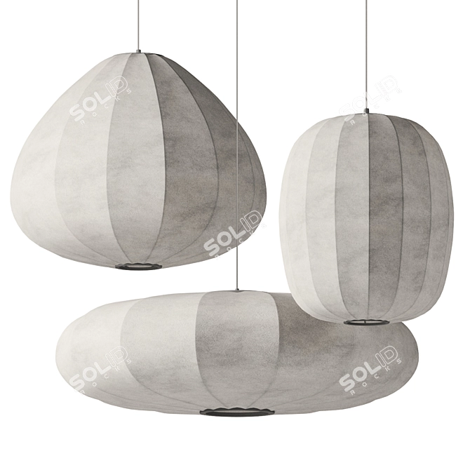 Paper Pendant Lighting Collection 3D model image 2