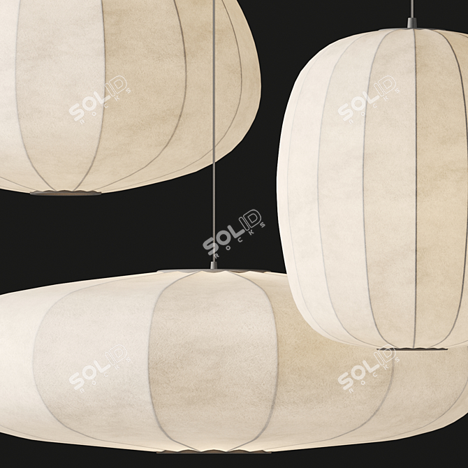 Paper Pendant Lighting Collection 3D model image 4