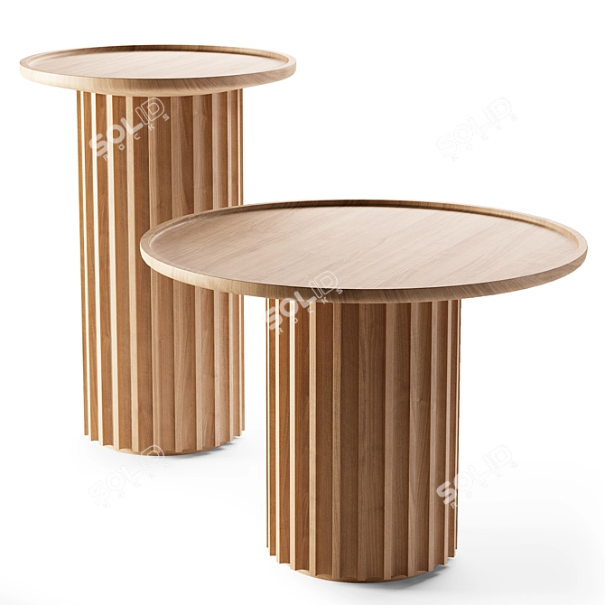 Elegant CAPITELLO Table in Millimeters 3D model image 1