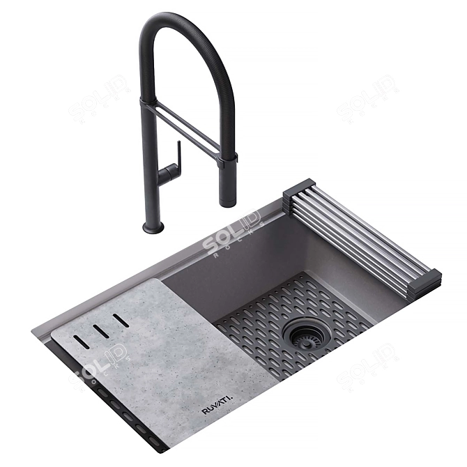 Ruvati epiStage Sink Set 3D model image 1