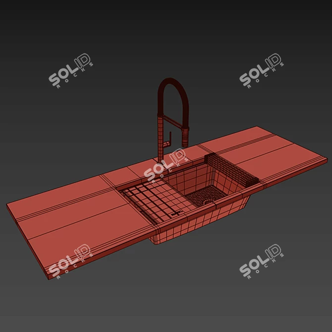 Ruvati epiStage Sink Set 3D model image 6