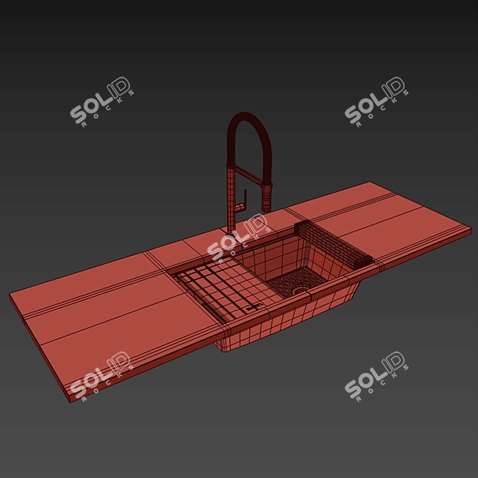 Ruvati epiStage Sink Set 3D model image 7