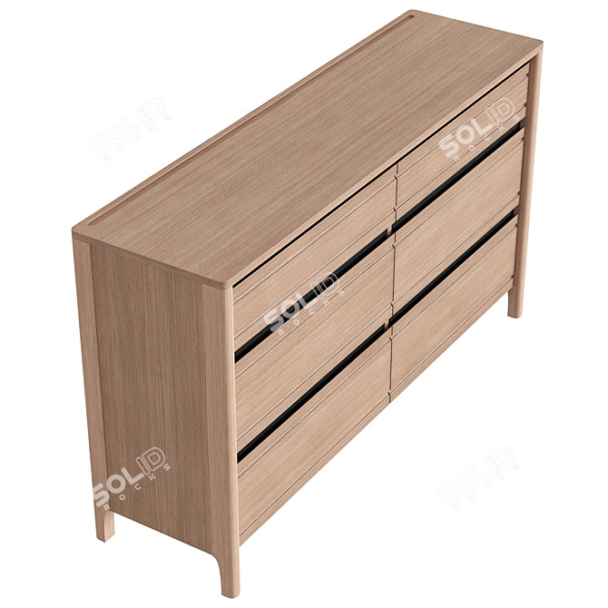 Dantone Home Office Set Oak 3D model image 6