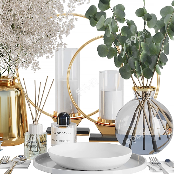 Modern Table Setting V2 2016 3D model image 4