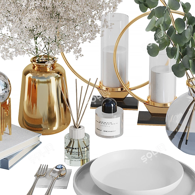 Modern Table Setting V2 2016 3D model image 6