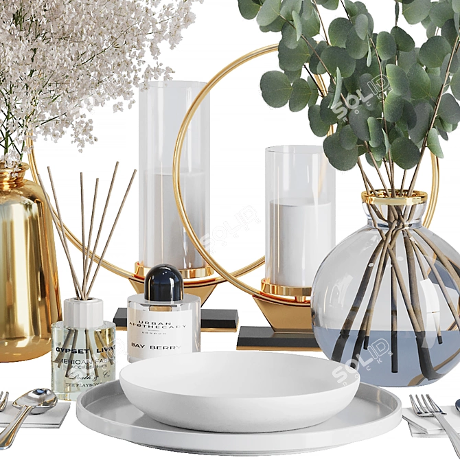 Modern Table Setting V2 2016 3D model image 7