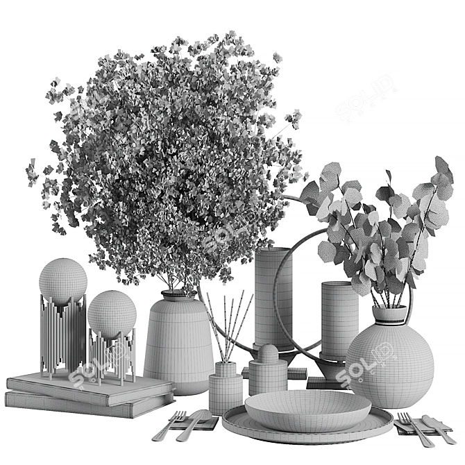 Modern Table Setting V2 2016 3D model image 8