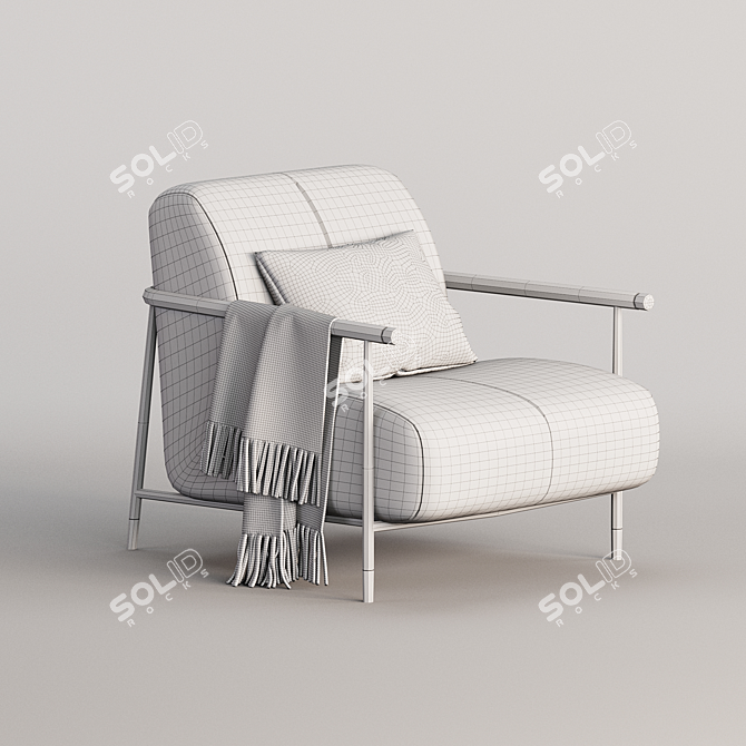 Contemporary Armchair 2017 Collection 3D model image 4